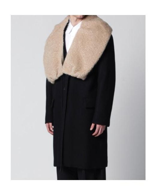 Dries Van Noten Black Long-Sleeved Coat for men