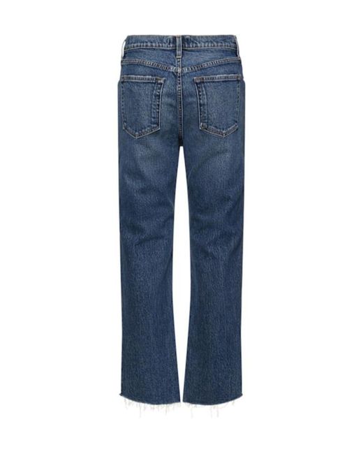 Agolde Blue Jeans Rectos Con Cintura Alta