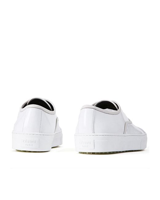 Céline White Lace-Up Sneakers