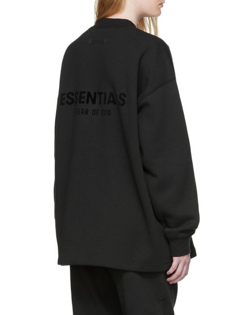 Fear Of God Black Logo-Print Sweatshirt for men