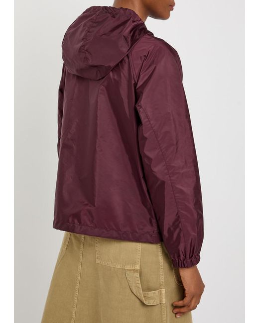 Moncler Purple Coquelicot Hooded Shell Jacket