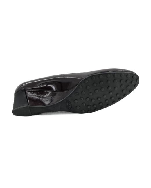 Tod's Black Logo Details Heels