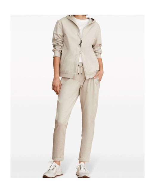 Brunello Cucinelli White Monili Bead-Embellished Zip-Up Hoodie