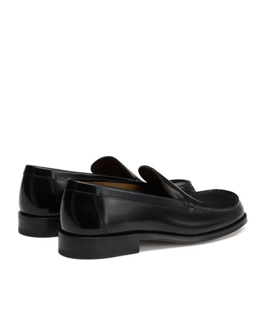 Lemaire Black Square-Toe Loafers for men