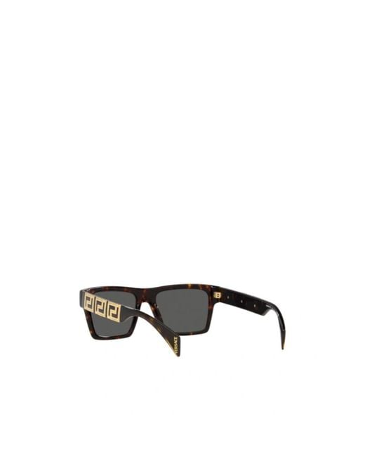 Versace Gray Eyewear Square Frame Sunglasses for men