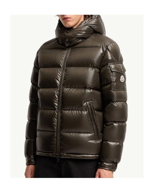 Moncler Green Maya Hooded Short Down Jacket for men