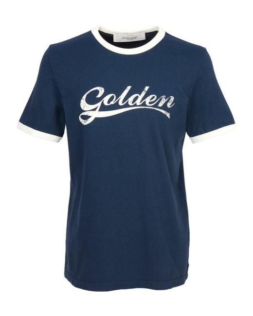 Golden Goose Deluxe Brand Blue Short-Sleeved T-Shirt for men