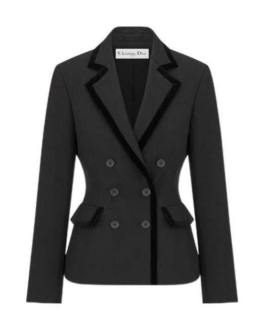 Dior Black Christian Marlène Double-Breasted Jacket
