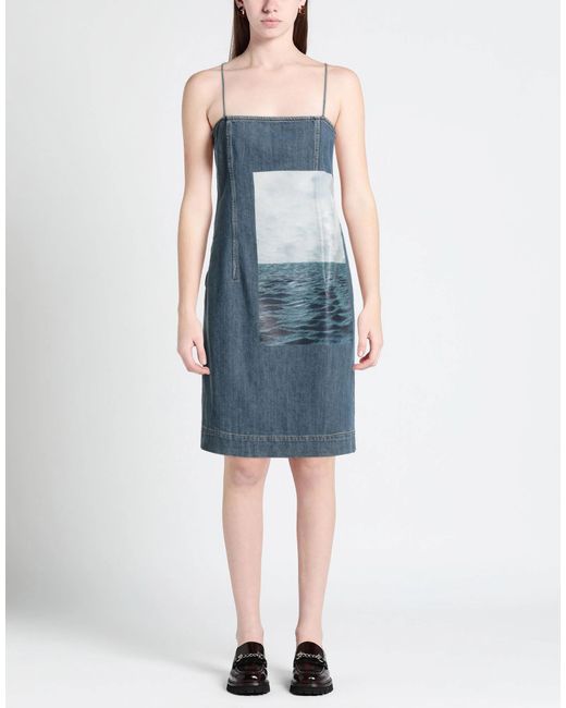 Sportmax Blue Sleeveless Denim Dress
