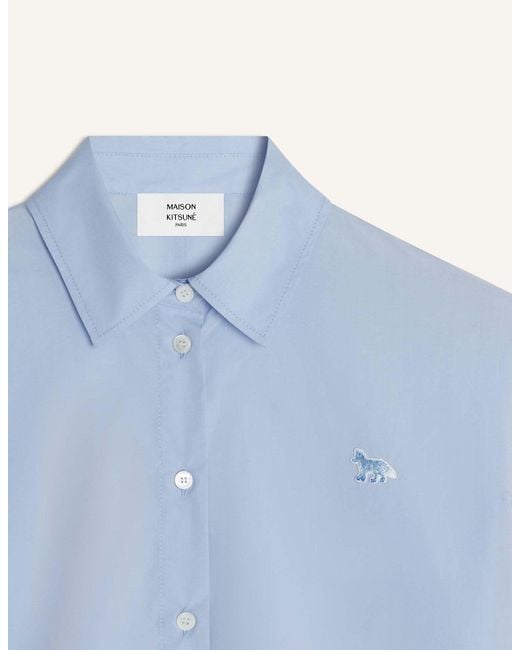 Maison Kitsuné Blue Maison Kitsuné Baby Fox Poplin Shirt