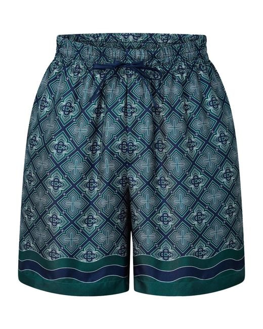 Casablanca Blue Printed Shorts for men