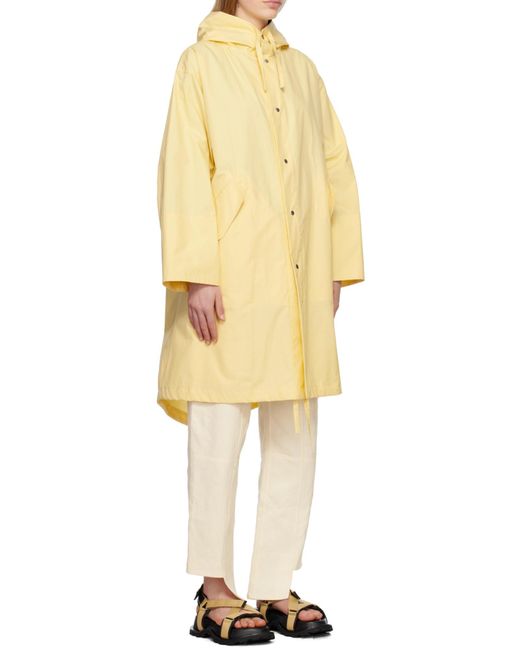 Jil Sander Natural Logo Printed Hooded Parka