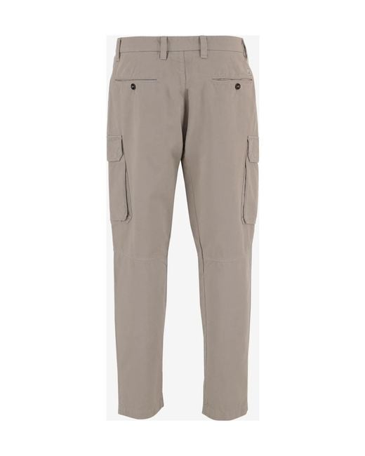 C P Company Gray Logo Plaque Trousers for men