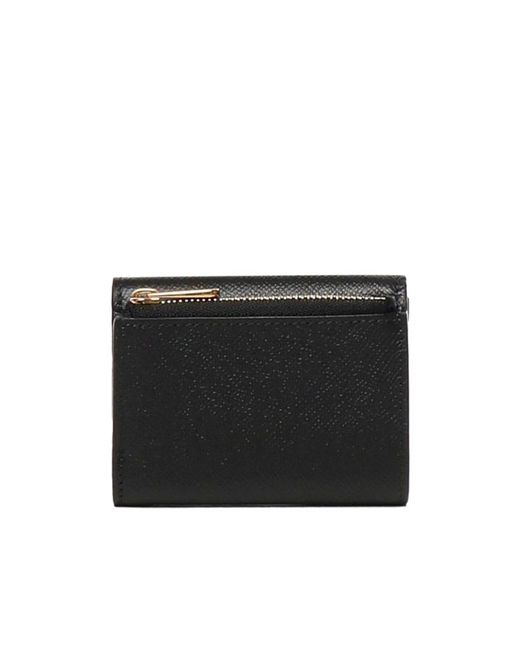Ferragamo Black Ferragamo Gancini Plaque Tri-Fold Wallet
