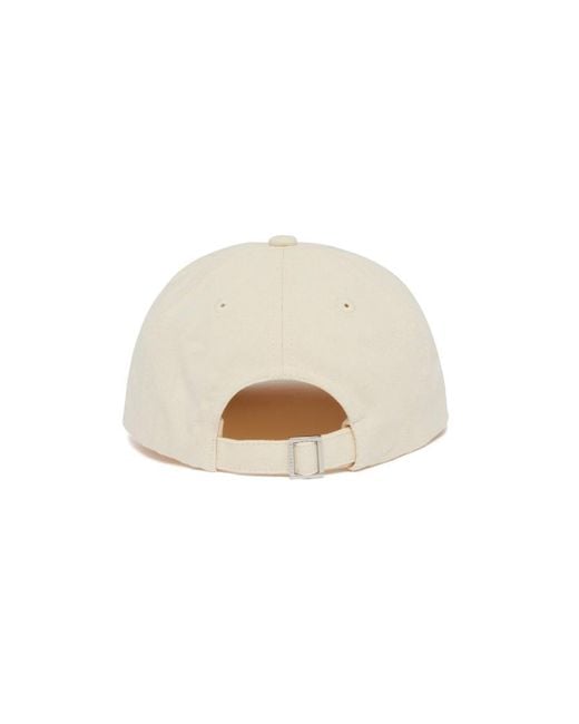Jacquemus White Logo Embroidered Curved Peak Baseball Cap for men