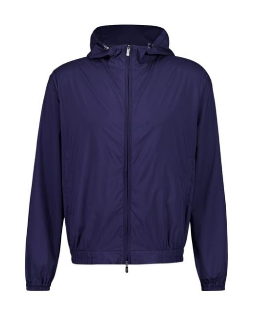 Fedeli Blue Zoom Airstop Zipped Jacket for men
