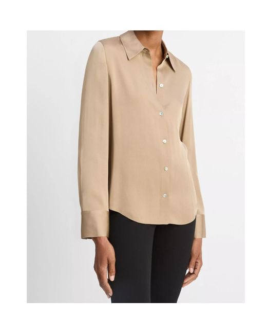 Vince Natural Silk-Bended Shirt