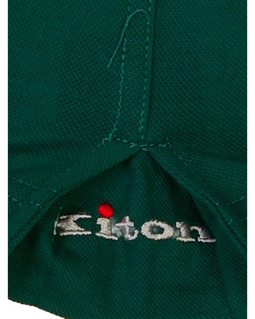Kiton Green Short-Sleeve Polo Shirt for men