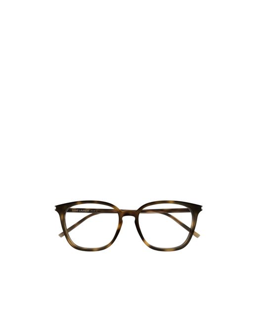 Saint Laurent White Eyewear Square Frame Glasses