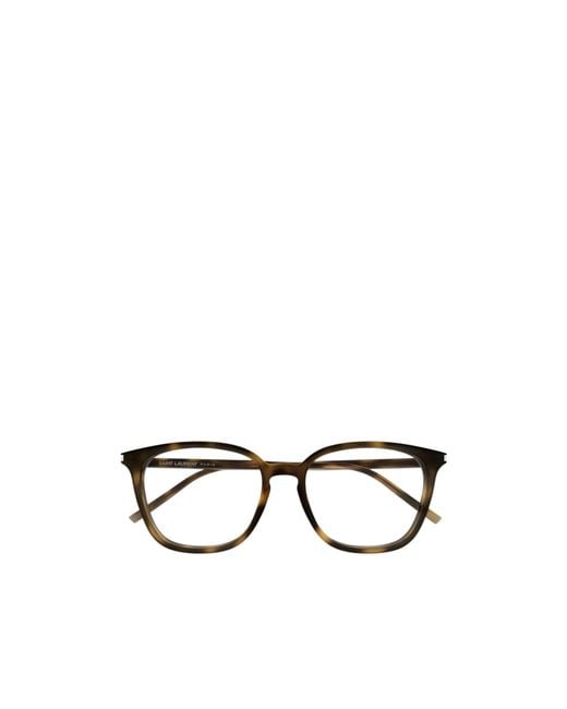 Saint Laurent White Eyewear Square Frame Glasses