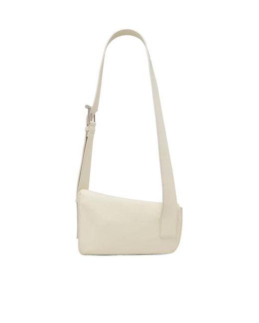McQueen White T-Bar Sling Crossbody Bag