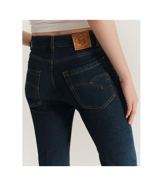 Marella Blue Flared Cropped Jeans