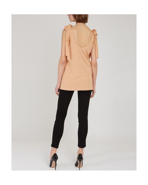 Chloé Natural Tie-Fastening Tank Top