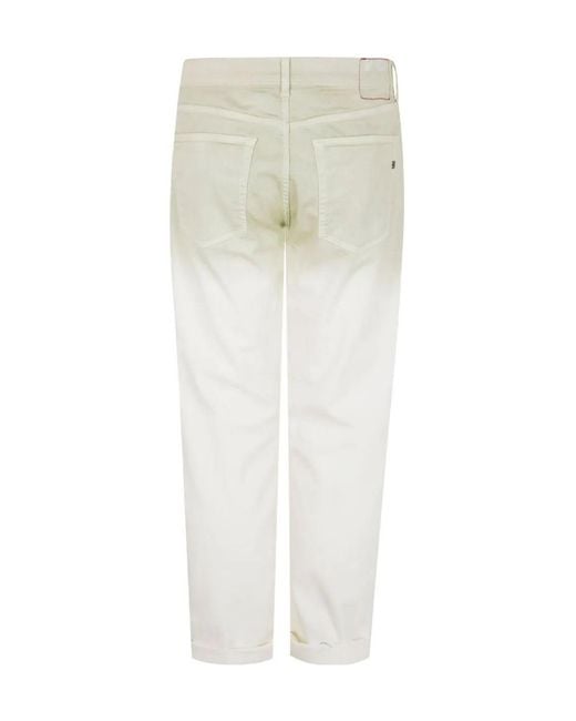 Dondup White Cotton Jeans for men