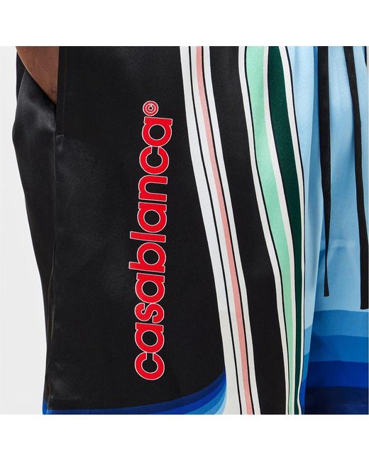 Casablanca Blue Elastic Waist Shorts for men