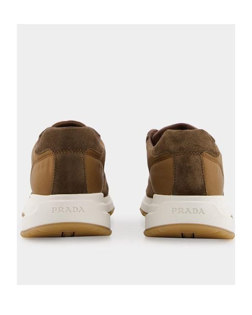 Prada Brown Prax 01 Sneakers for men