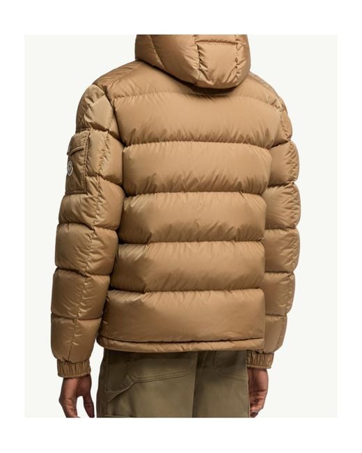Moncler Brown Maya Hooded Zip-Up Padded Jacket for men