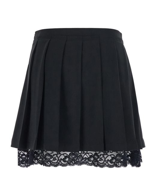 Jucca Black Mini Pleated Skirt