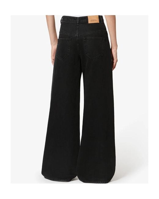 Isabel Marant Black Relaxed High Rise Jeans