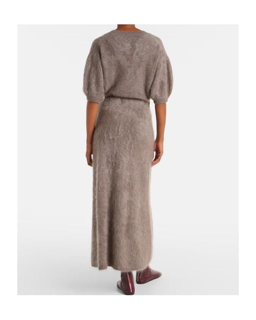 Lisa Yang Brown Asta Cashmere Maxi Skirt