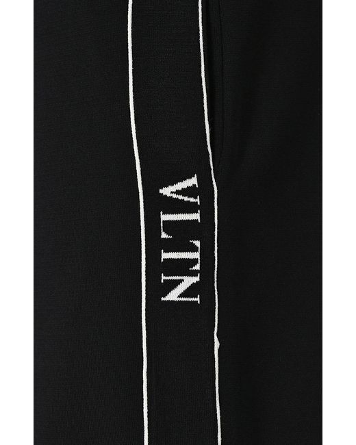 Valentino Black Vltn Side Striped Sports Shorts for men