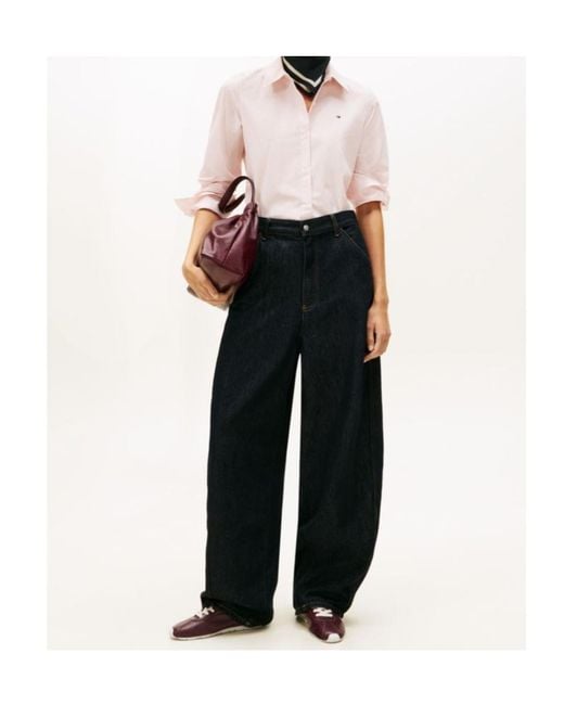Tommy Hilfiger Pink Striped Buttoned Shirt