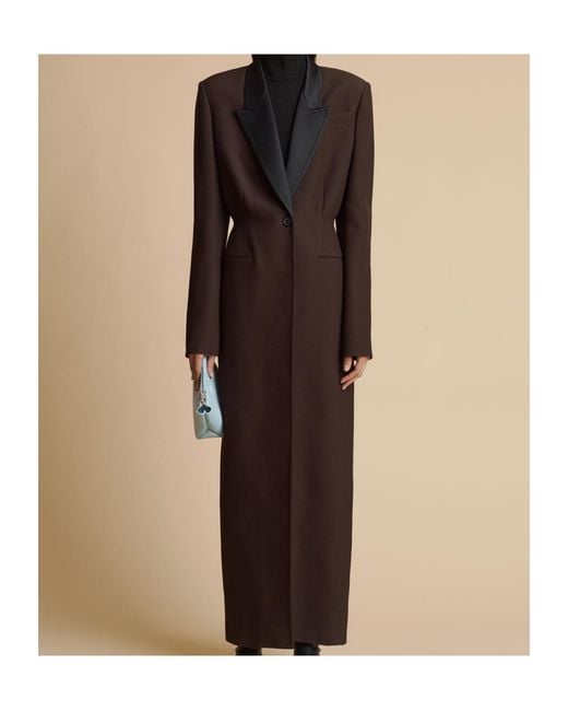 Khaite Black Bellow Single-Breasted Long Coat