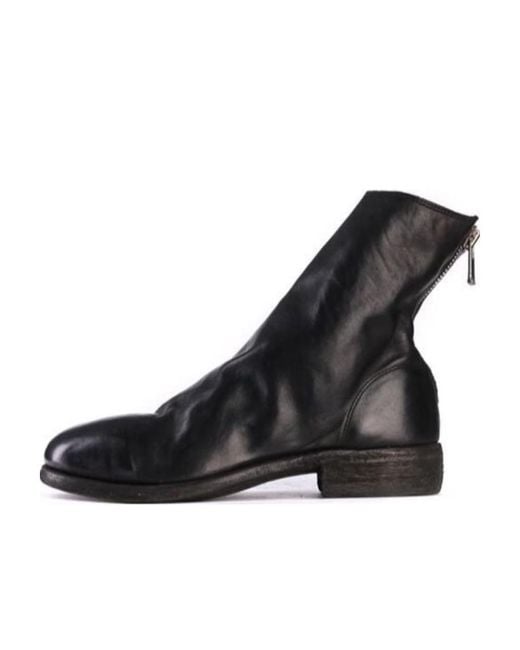 Guidi Black Zippered Ankle Ankle Boots