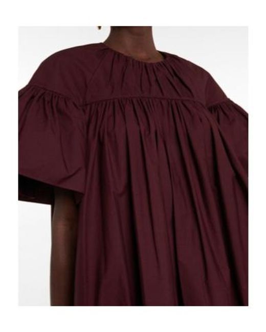 Roksanda Purple Zuri Pleated Cotton Minidress