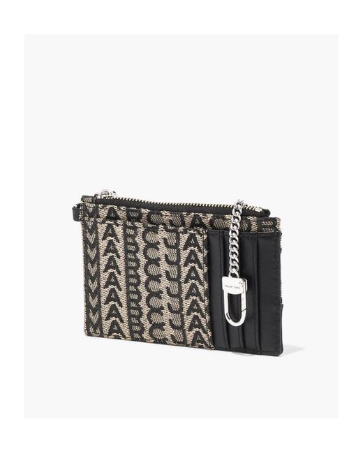 Marc Jacobs White The Monogram Zip-Up Wallet