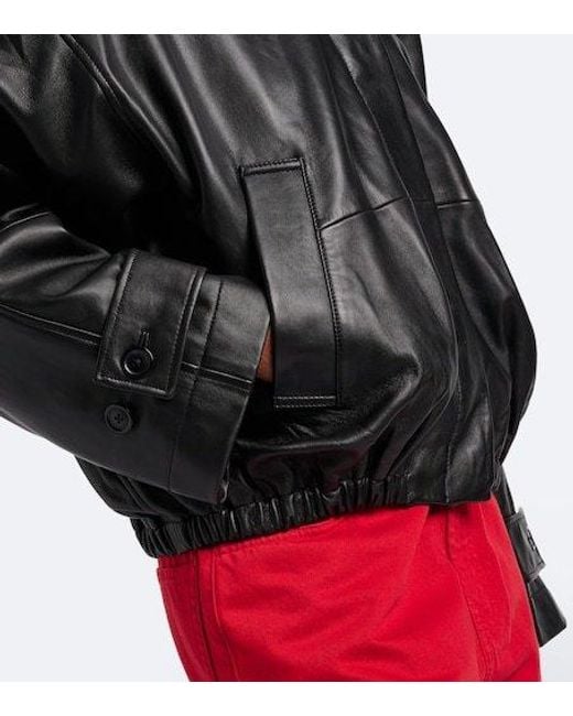Rohe Black Leather Blouson Jacket