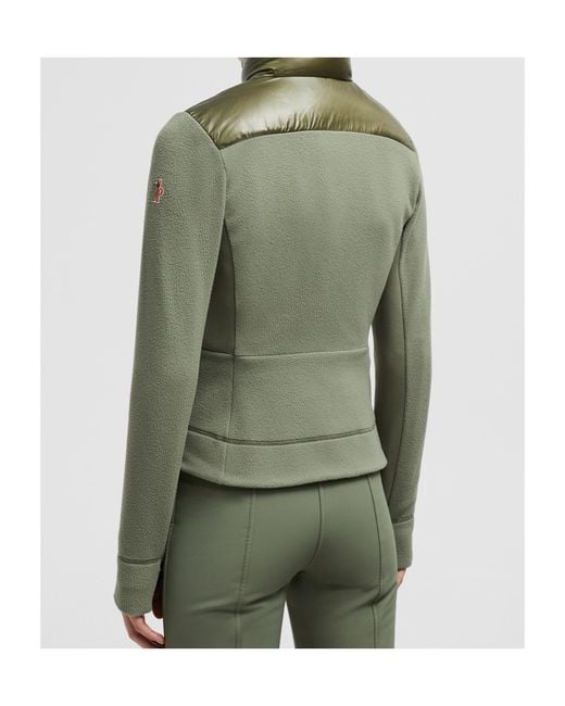 Moncler Green High Neck Quilted Jacket