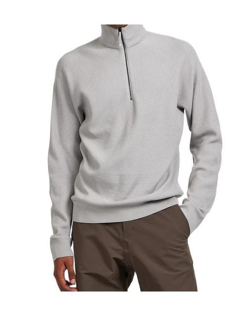 Veilance Gray Half-Zip Sweater for men