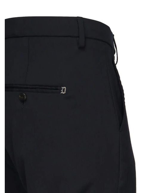 Dondup Blue Gaubert Tapered Tailored Pants for men