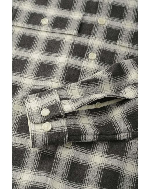 Boss Gray Lapel Long Sleeve Shirt for men