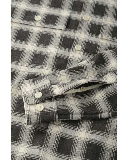 Boss Gray Lapel Long Sleeve Shirt for men
