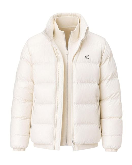Calvin Klein Natural Relaxed Nylon Puffer Jacket for men