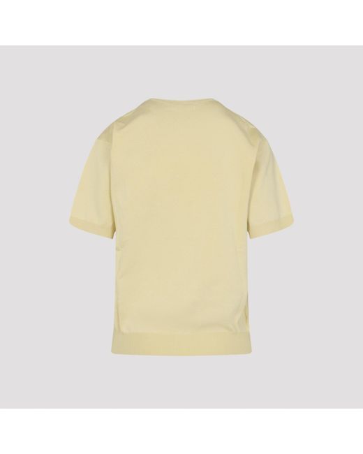 Prada White Logo Detailed Crewneck Sweater