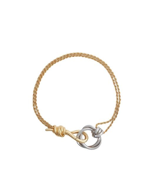 Bottega Veneta Metallic Knot Bracelet