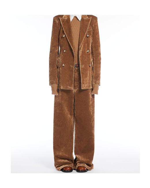 Sportmax Brown Wilson Wide-Leg Trousers